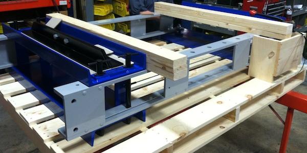 Assembly of several pieces of a product