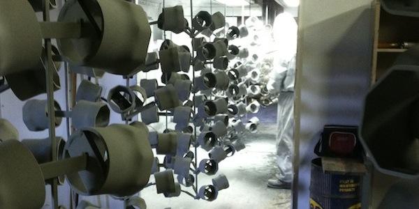 Paint Line doing powder coat painting of parts